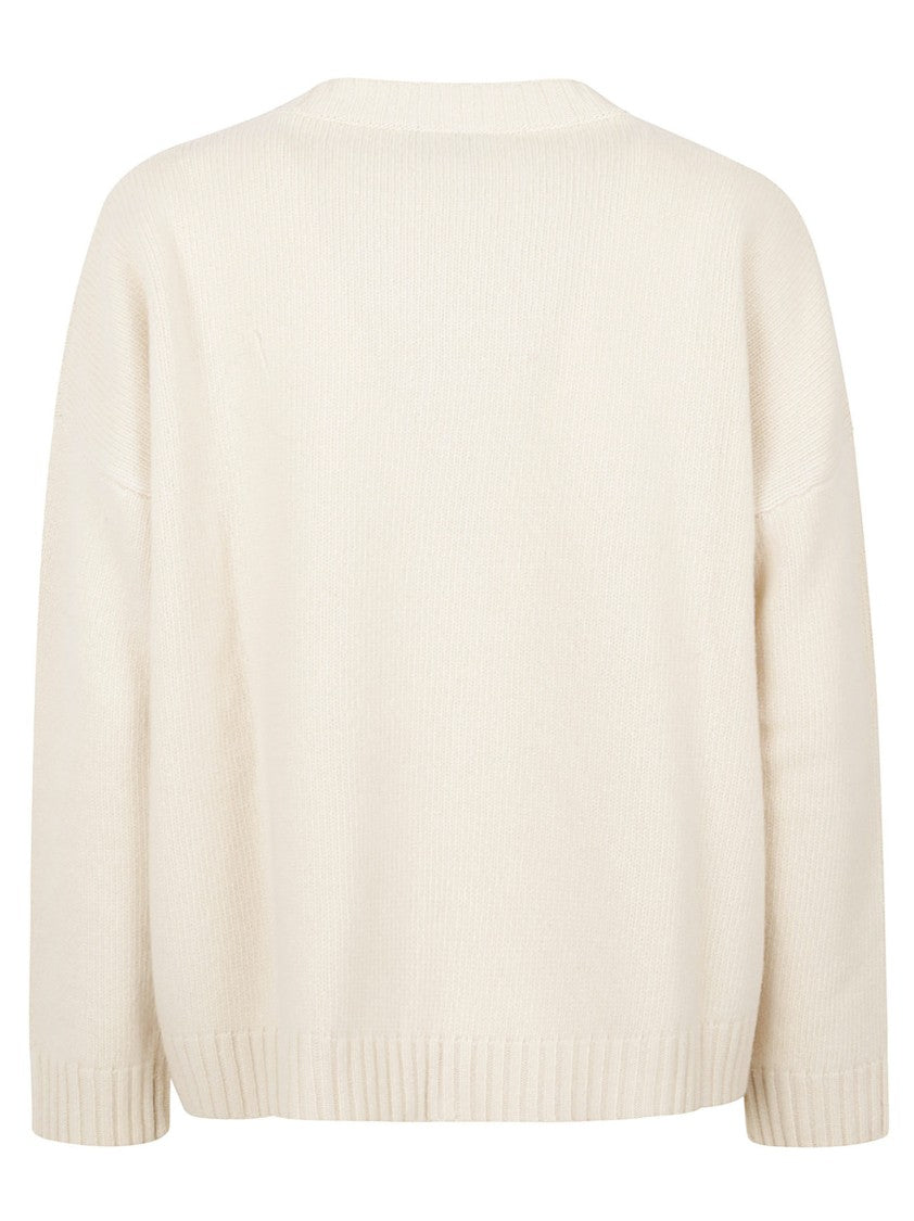 Max Mara Relaxed Fit Knitted Sweater With Ribbed Details