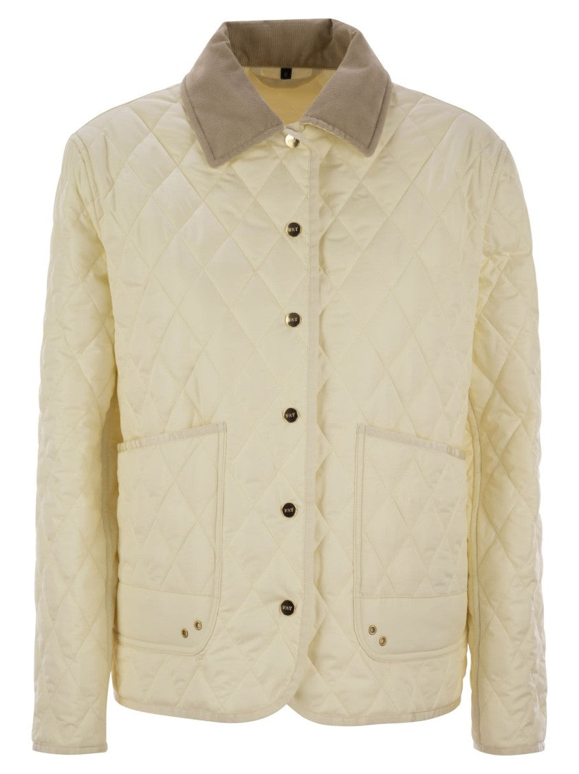 Fay Diamond Quilted Nylon Shirt Jacket