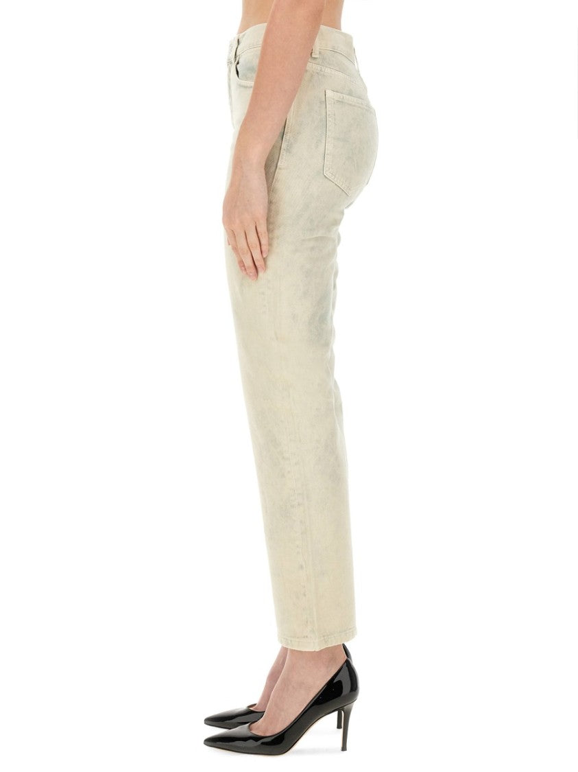 Moschino Faded Wash Cropped Jeans