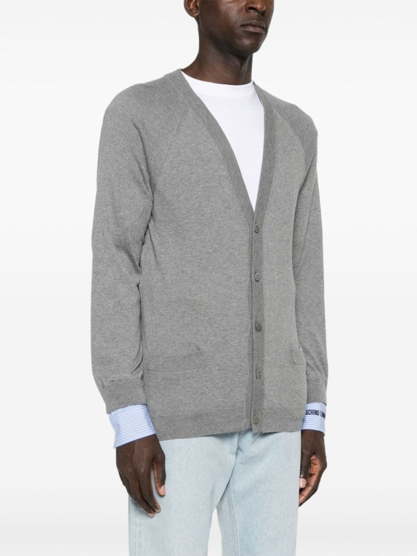 Moschino Layered Cotton-Cashmere Knit Cardigan