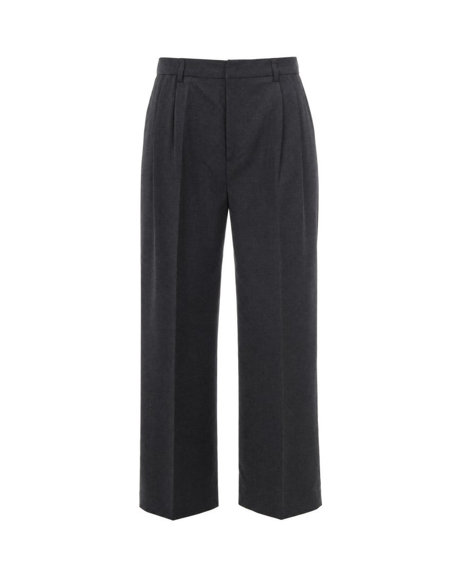 Thestroy Dark Grey Inno Double Pleat Stretch Twill Pants