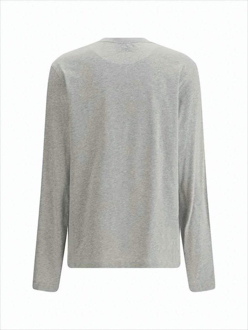 Ami Paris Light Grey Long Sleeve T-Shirt