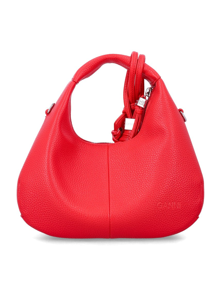 Ganni Hobo Mini Compact Pebbled Mini Bag