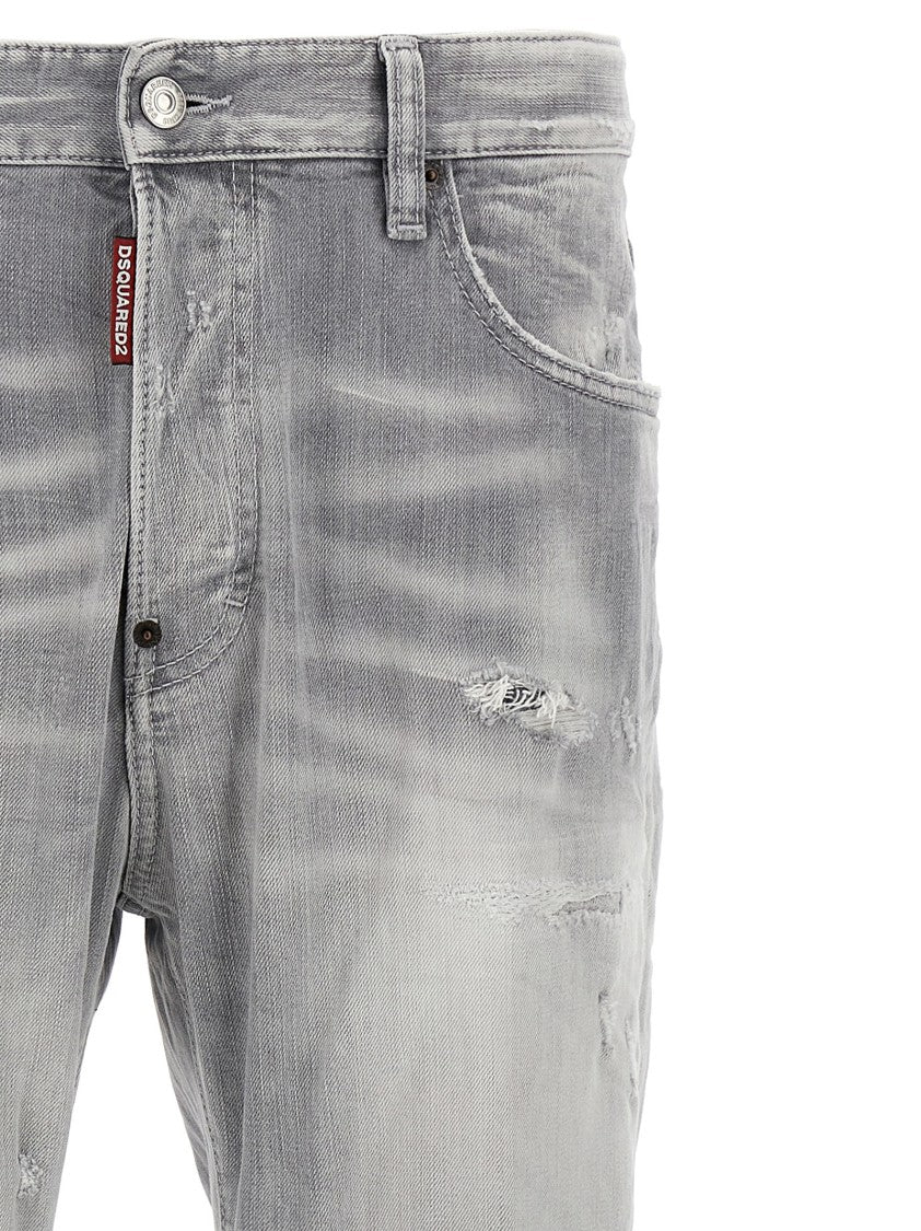 Dsquared2 Used-Effect Grey Denim Jeans
