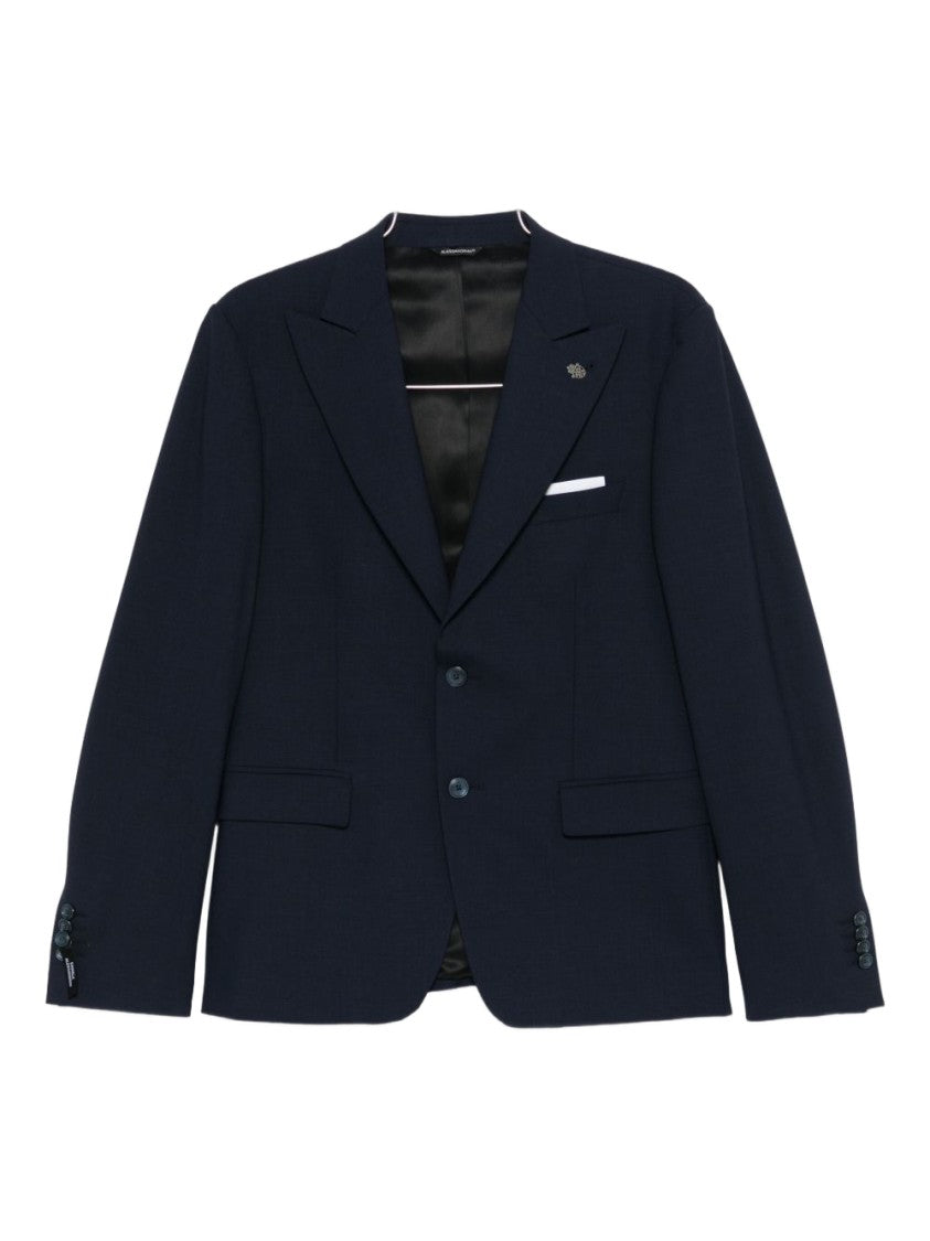 Daniele Alessandrini Tailored Blue Suit With Structured Blazer And Classic Fit Trousers