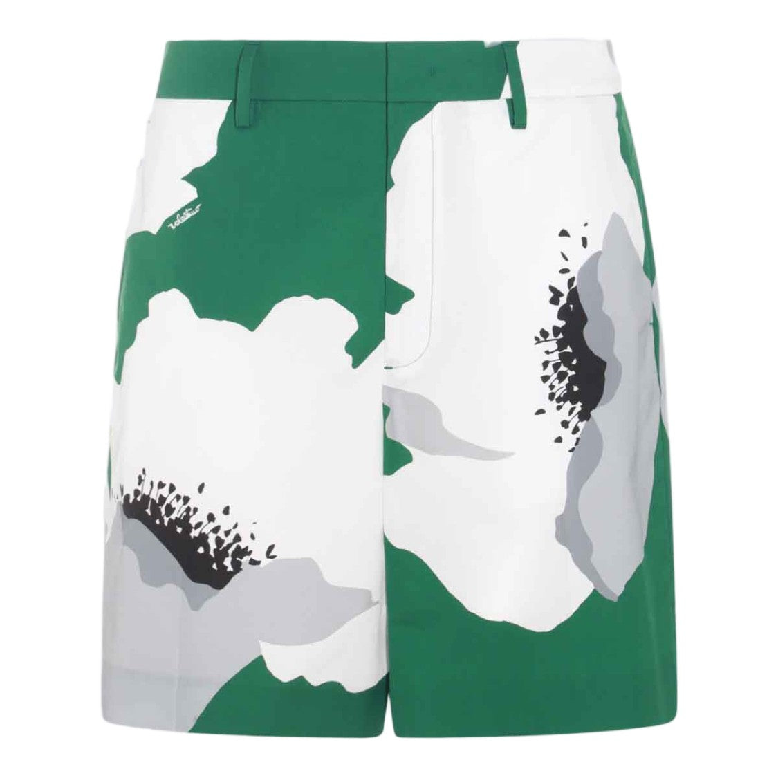 Valentino Tailored Floral Print Shorts With Structured Silhouette