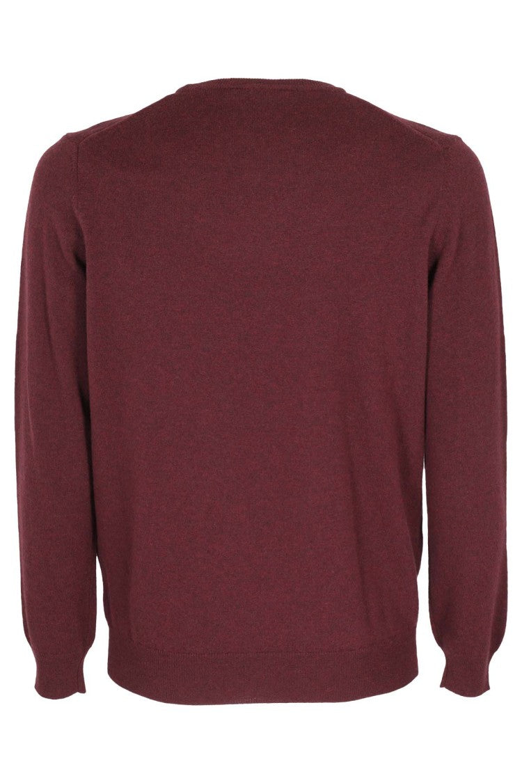 Kangra Cabernet Geelong Wool Crewneck Sweater