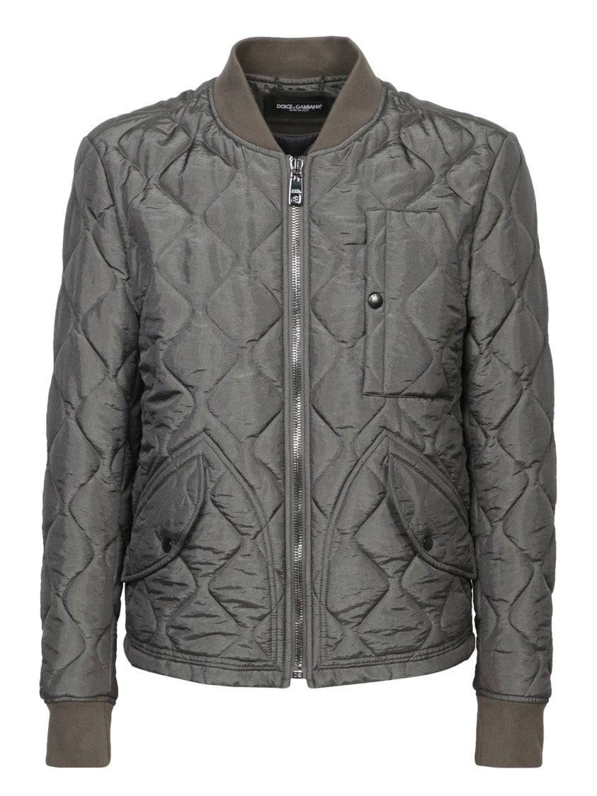 Dolce & Gabbana Quilted Fabric Bomber Jacket