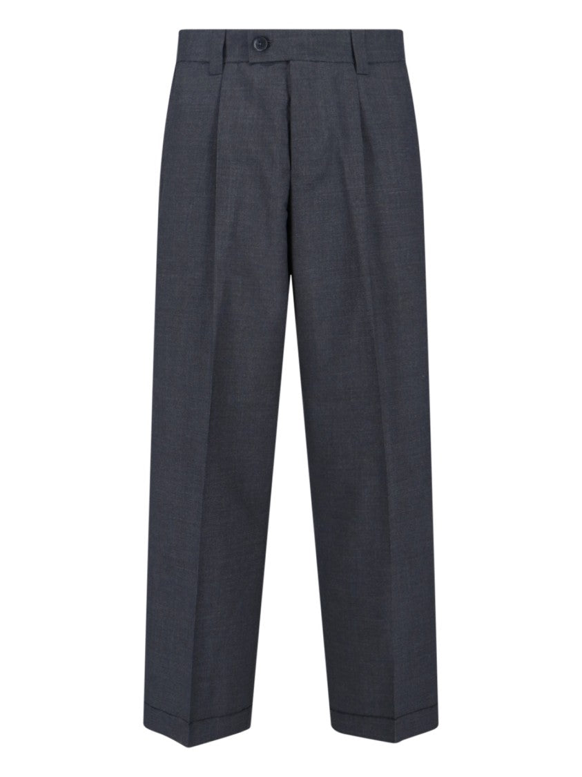 Mfpen Tailored Grey Trousers With Minimalist Design