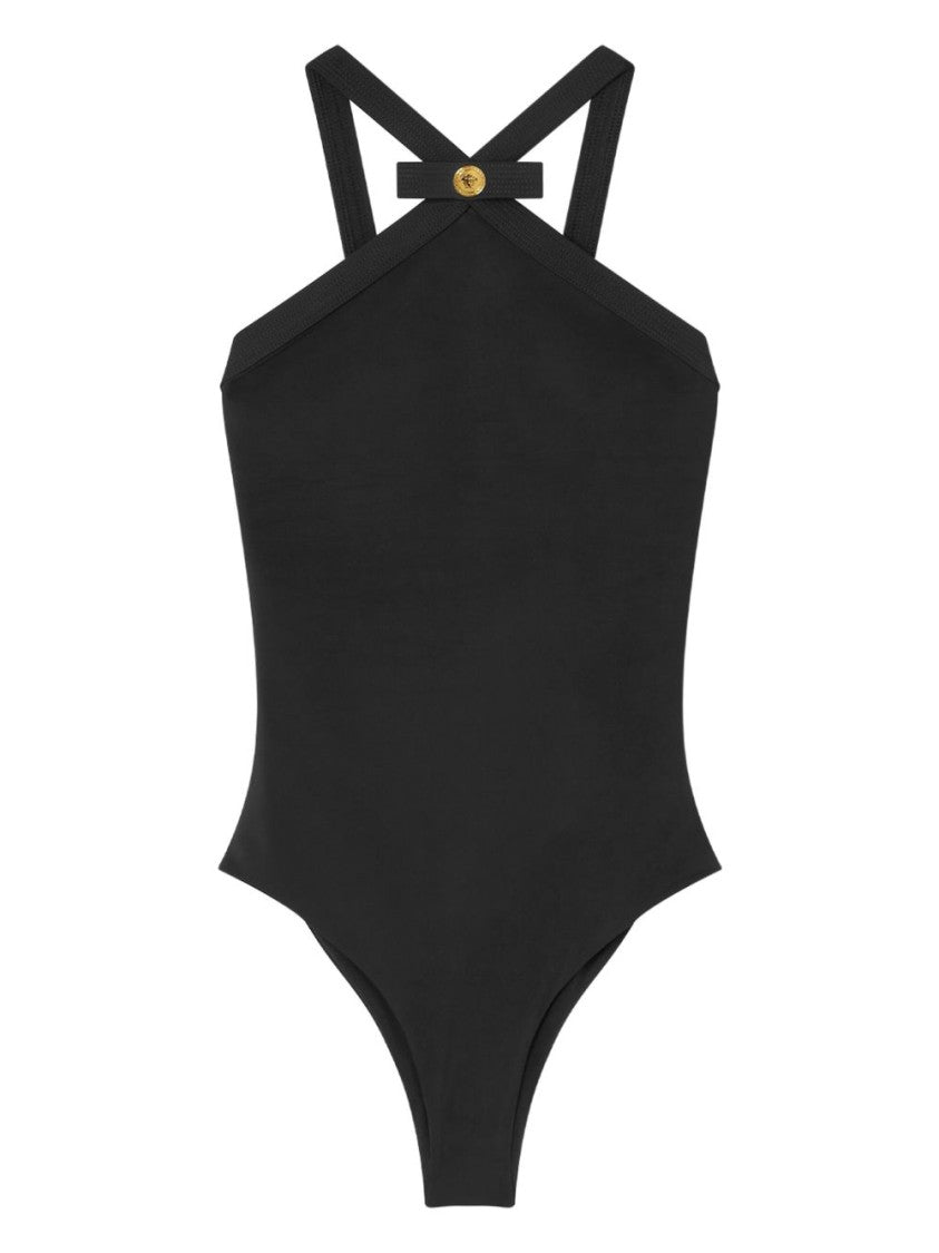 Versace Halterneck Swimsuit With Medusa Head Motif