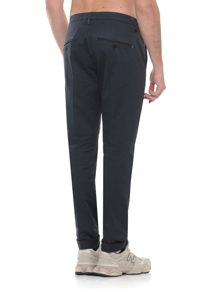 Dondup Blue Gaubert Cotton Chino Pants