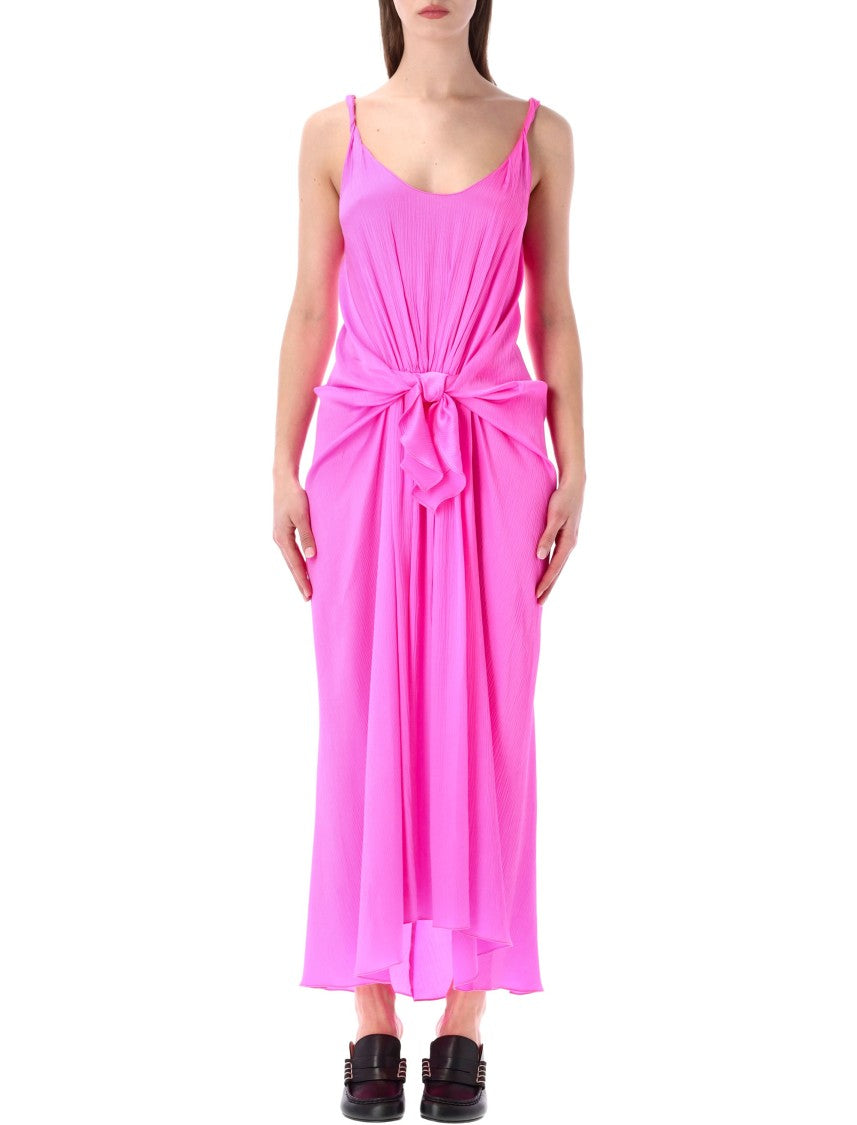 J. W. Anderson Knotted Waist Longline Silk Dress