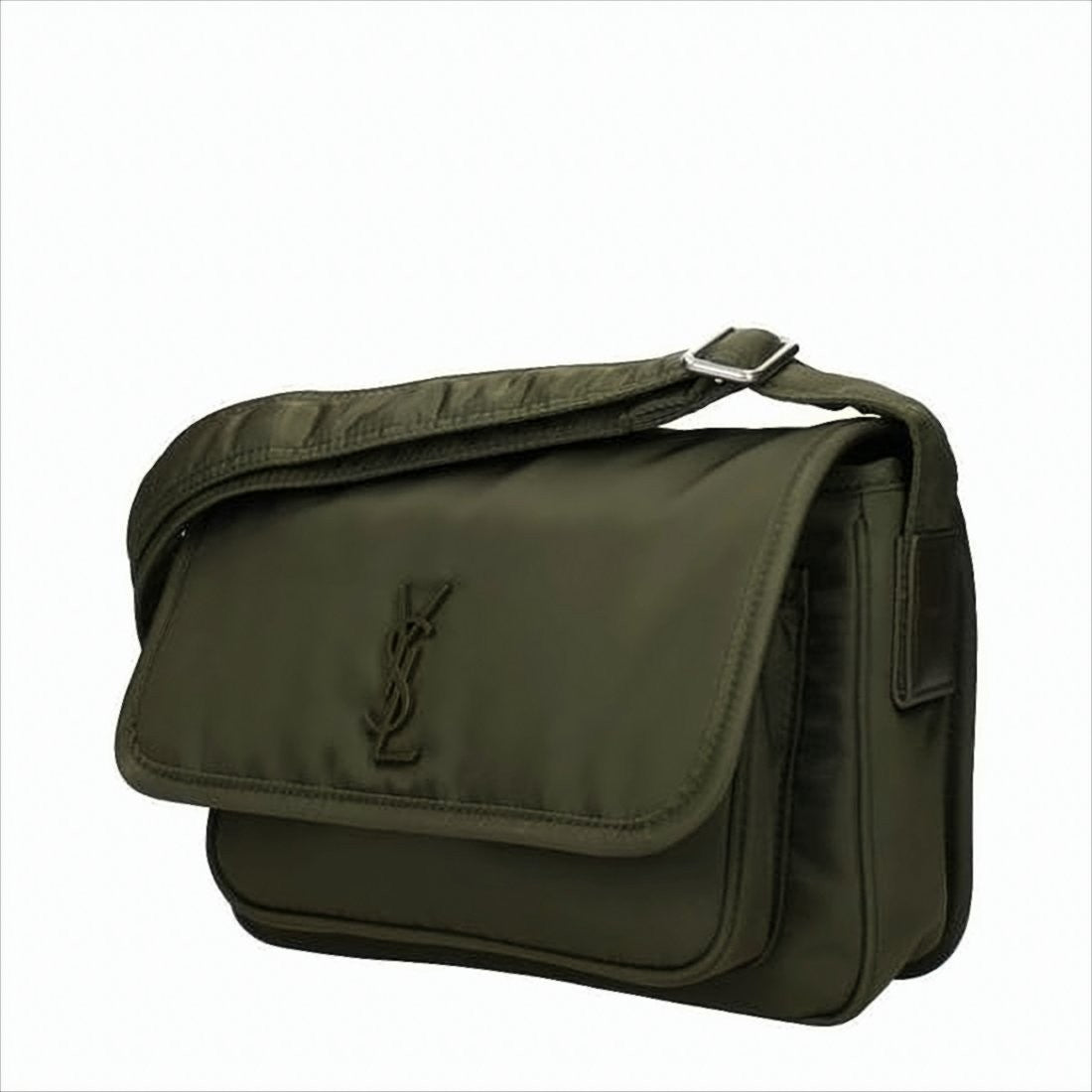 Saint Laurent Structured Nylon Crossbody Bag With Tonal Logo