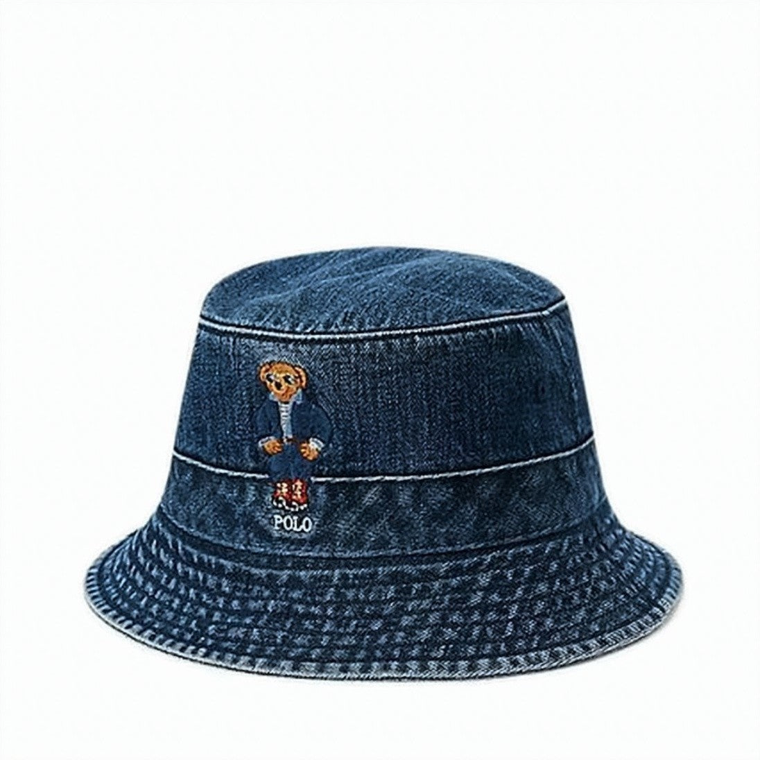 Polo Ralph Lauren Denim Bucket Hat With Embroidered Bear Detail