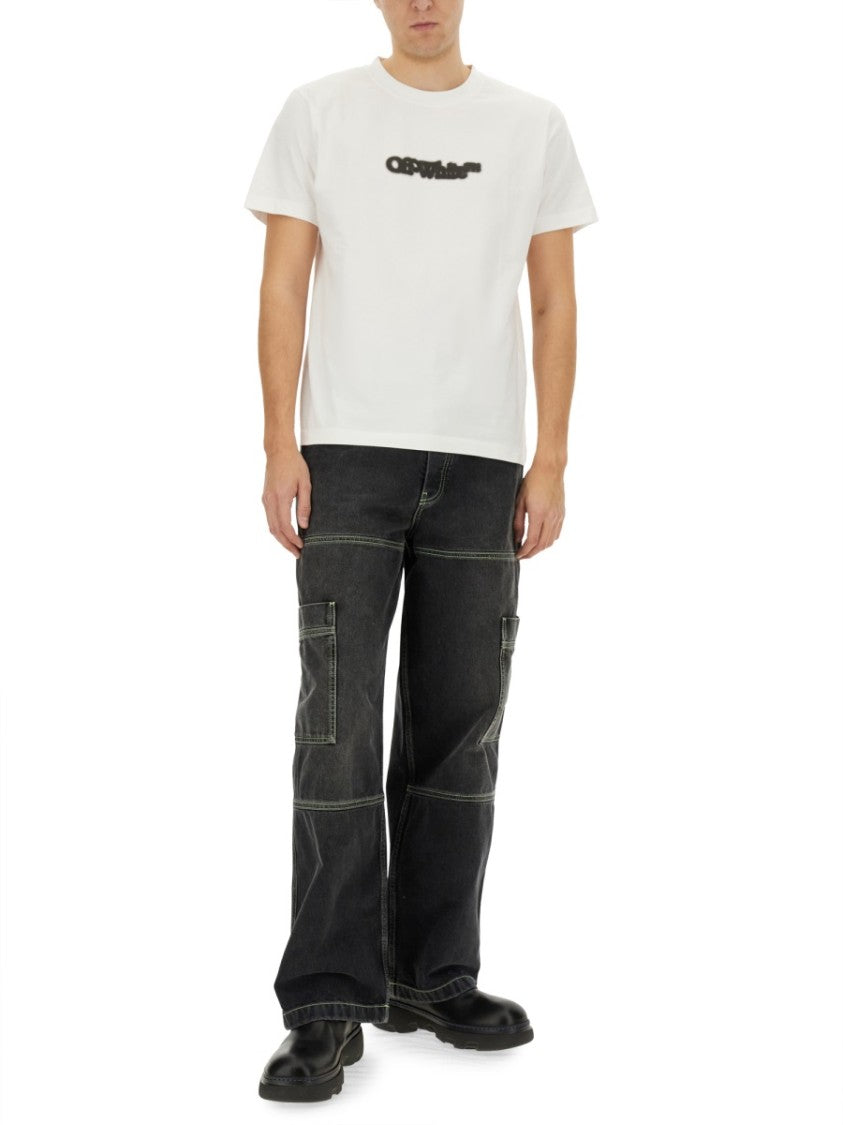 Off-White Relaxed Fit Cargo Jeans