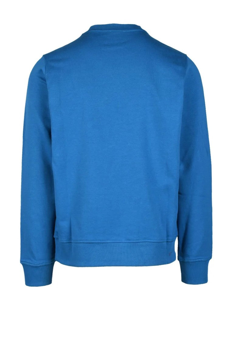 Diesel Blue Cropped Cotton Sweatshirt