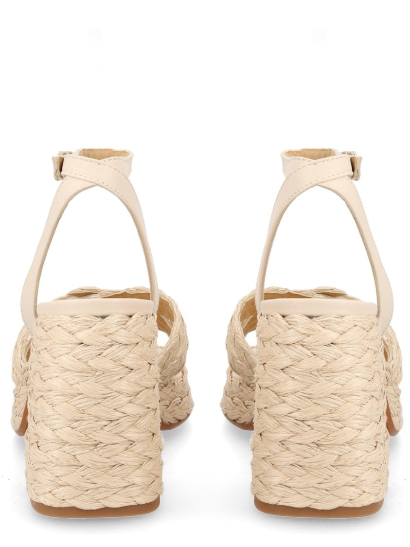 Castaner Valeriette/258 Braided Raffia Block Heel Sandals