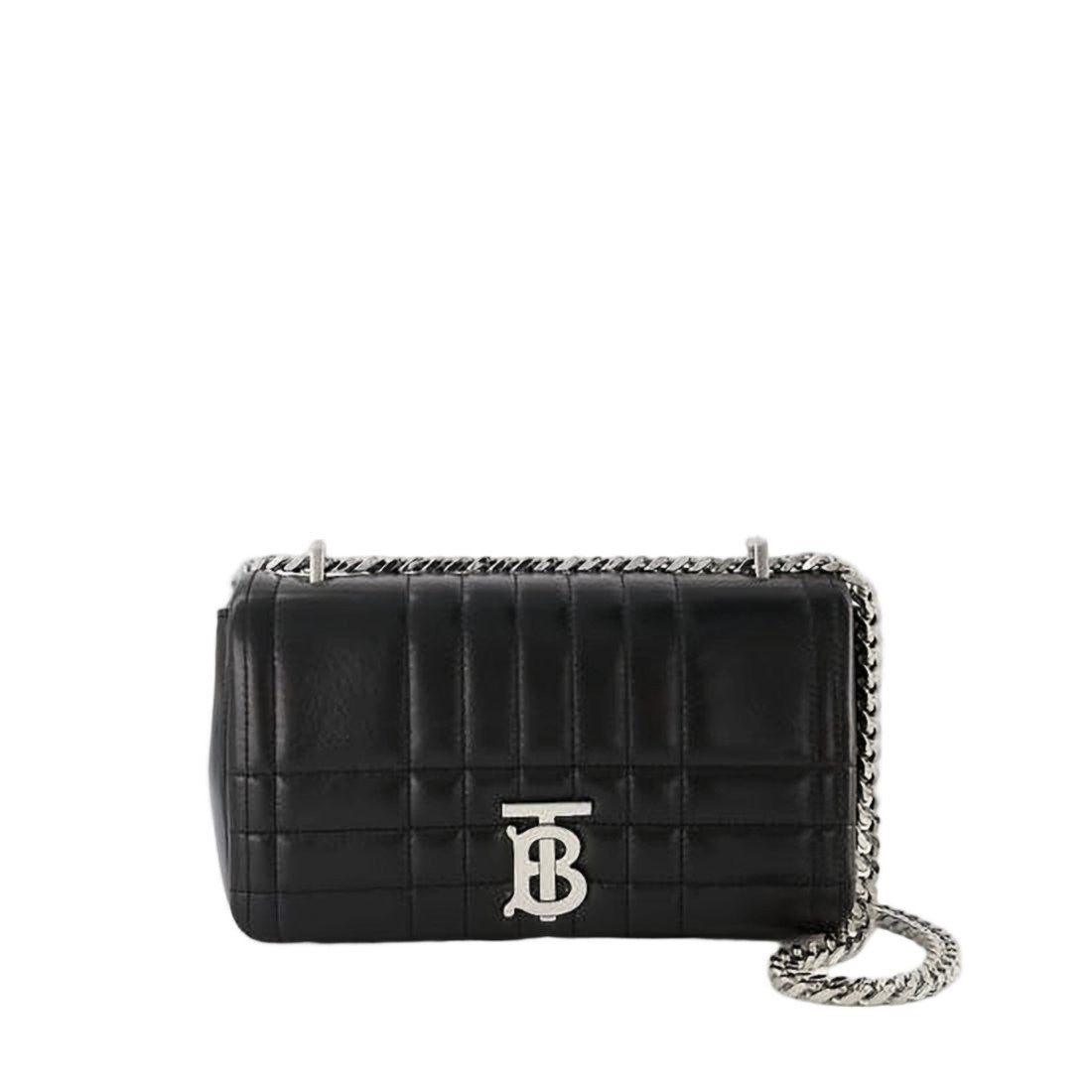 Burberry Quilted Leather Crossbody Bag With Chain Strap
