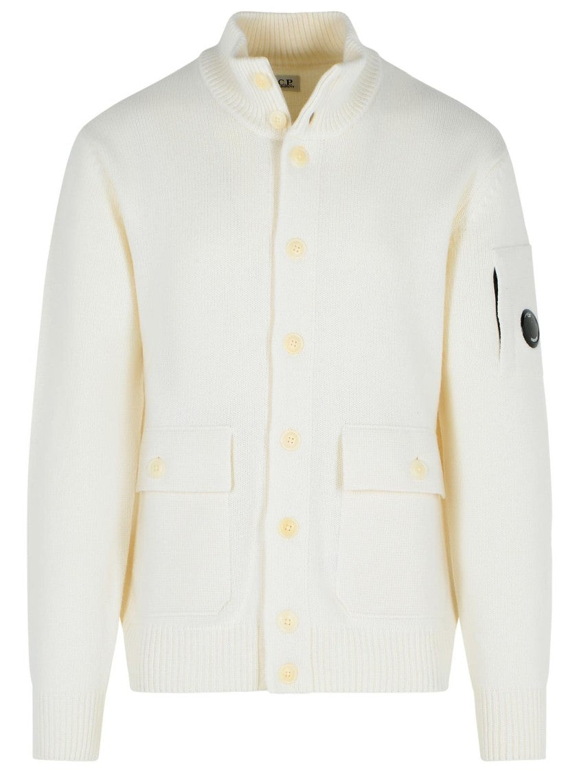 C.P. Company Grs' White Wool Blend Sweater
