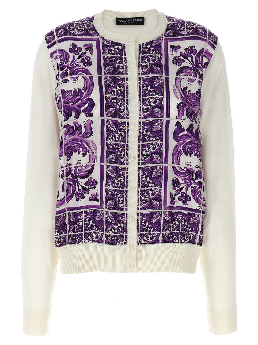 Dolce & Gabbana Maiolica' Print Cardigan