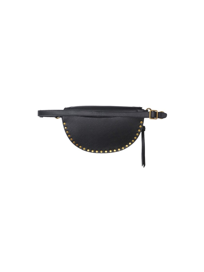 Isabel Marant Black Skano Studded Leather Belt Bag