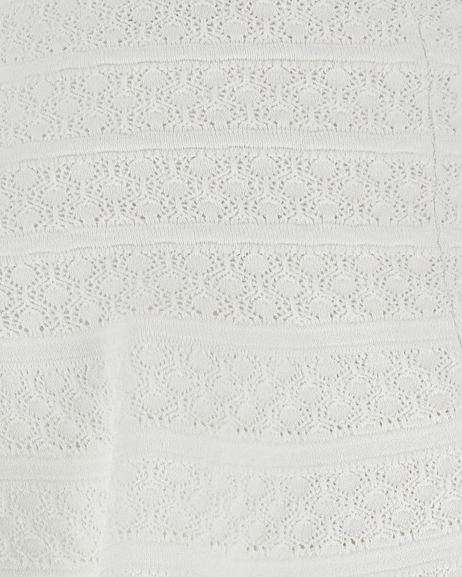 Self-Portrait White Pointelle Skirt