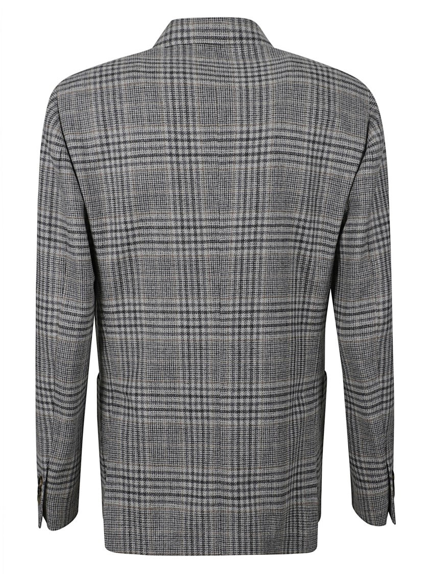 Lardini Pied-De-Poule Pattern Wool Blend Lardini Jacket