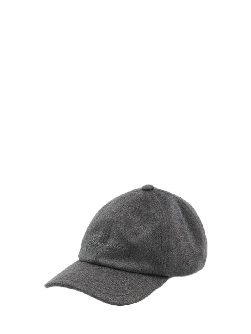Jacquemus Textured Wool Baseball Cap With Adjustable Strap