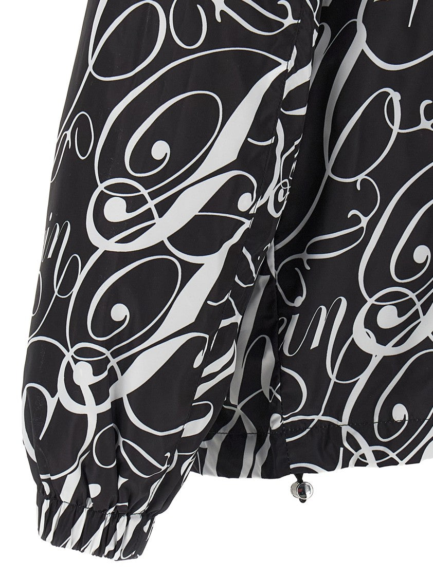 Philipp Plein Nylon Windproof Jacket With All-Over Logo Print