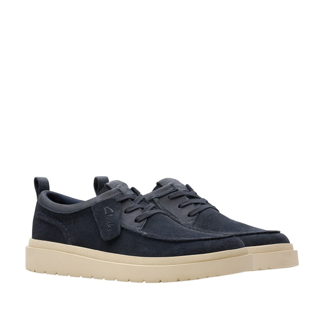 Clarks Lace-Up Navy Suede Shoes