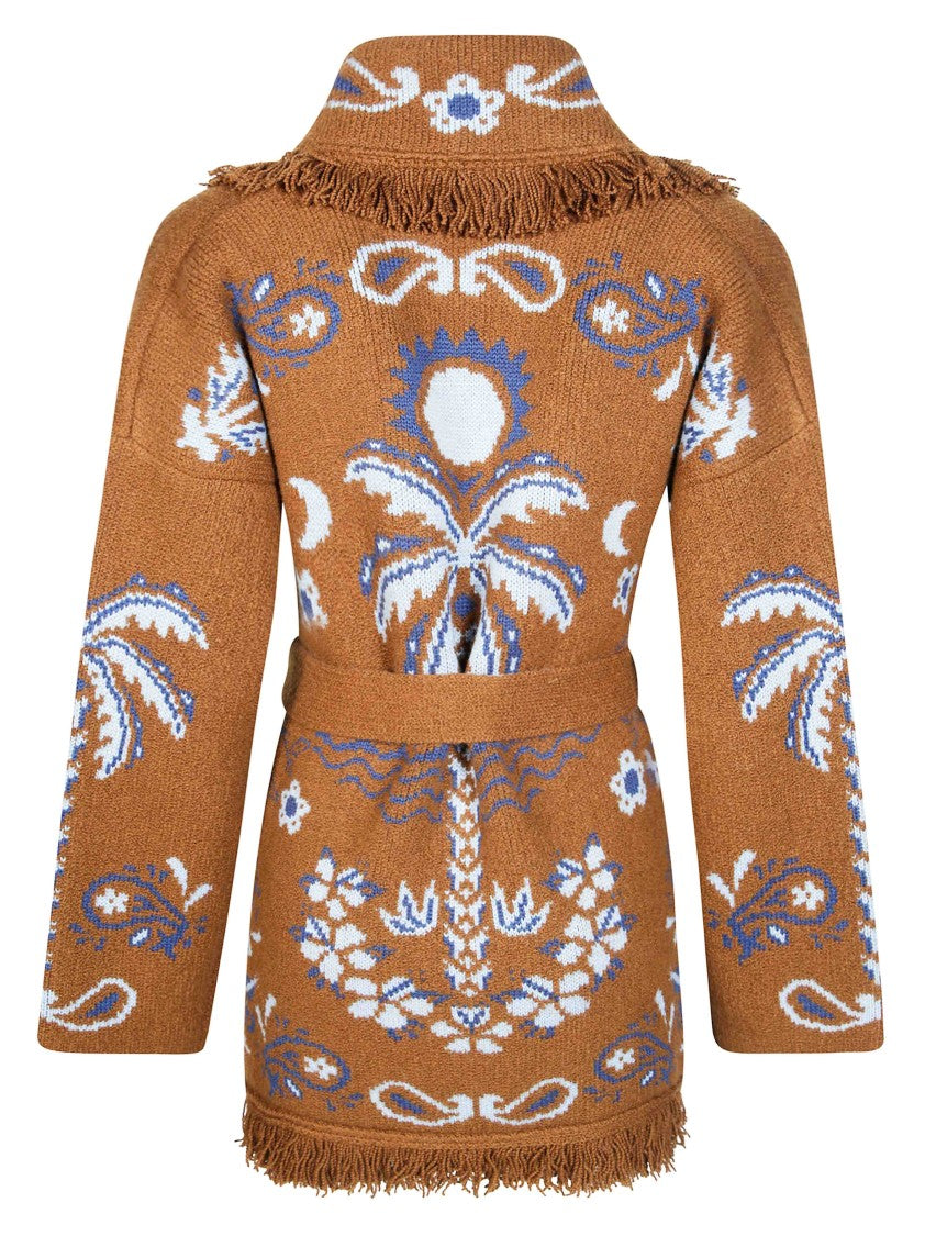 Alanui Island Roots Foulard Patterned Fringe Cardigan