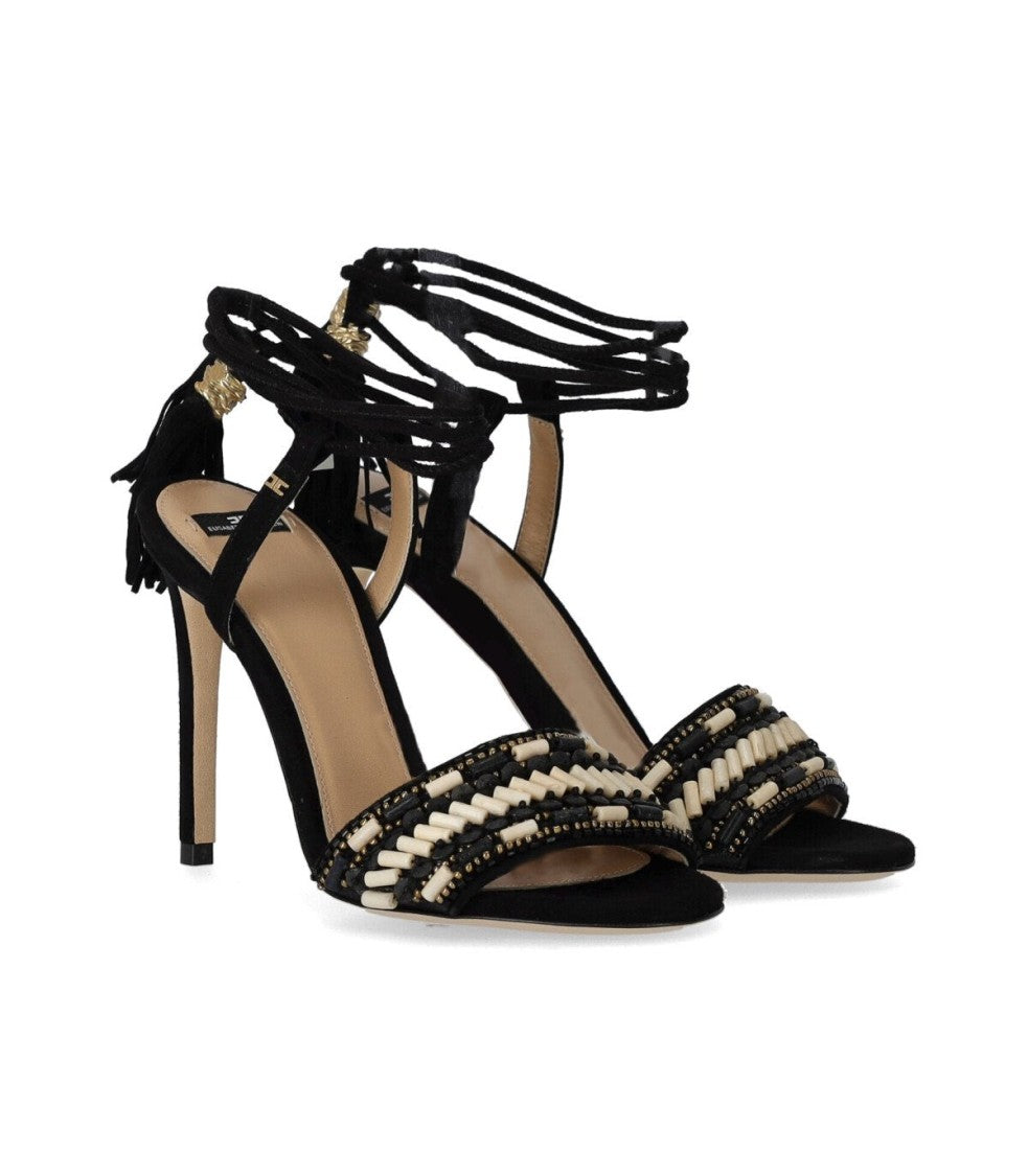Elisabetta Franchi Red Carpet Black Heeled Sandal