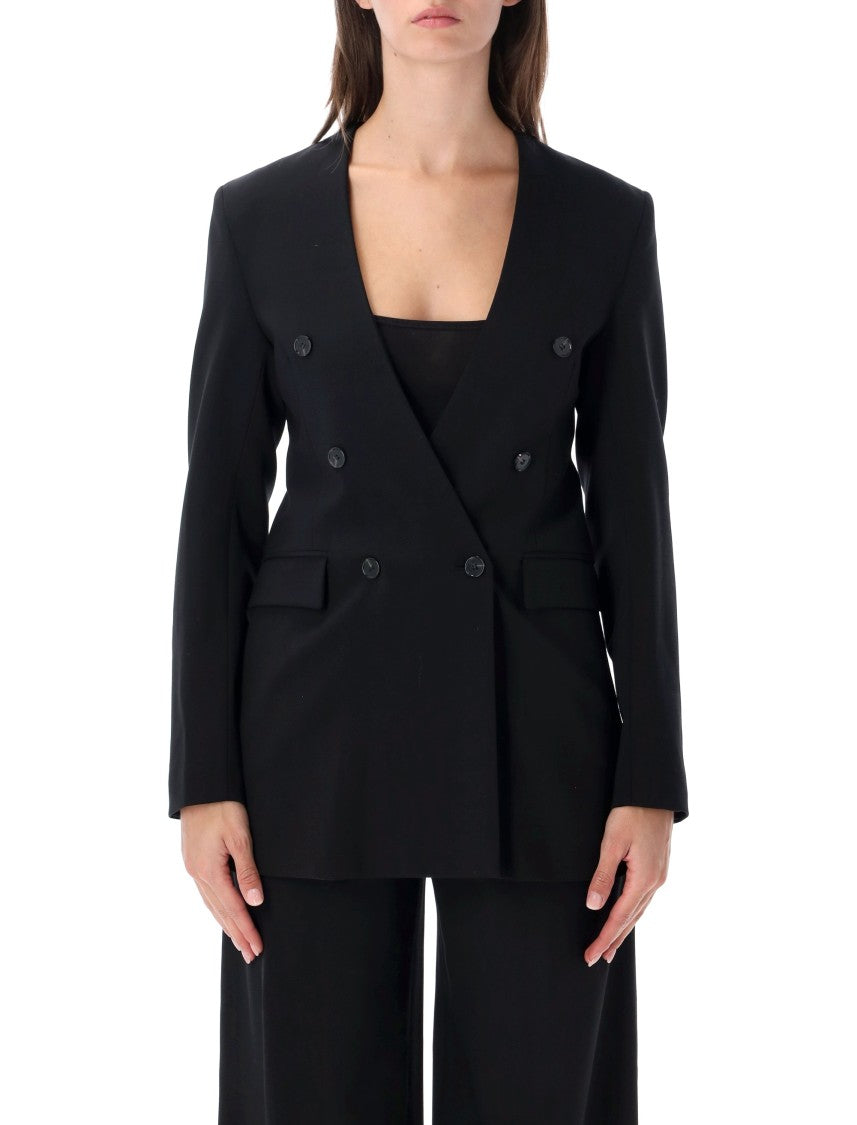 Loulou De Saison Astrid Collarless Double-Breasted Jacket
