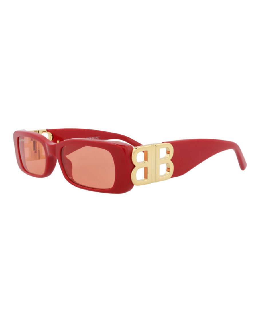 Balenciaga Square-Frame Acetate Sunglasses With Gold Accents