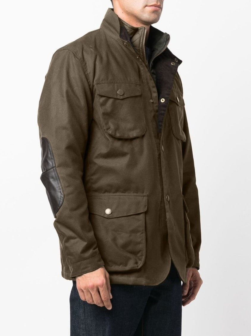 Barbour Deep Olive Green Jacket With Corduroy Lining
