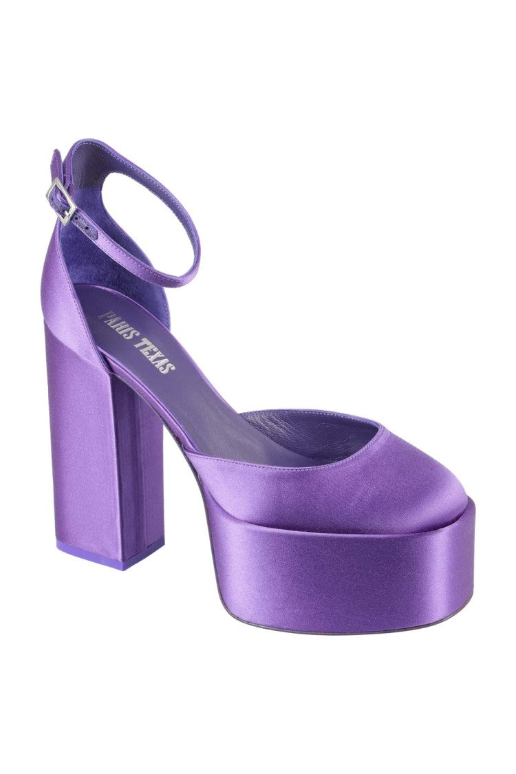 Paris Texas Rounded Toe Satin Finish Dalilah Platform Sandal