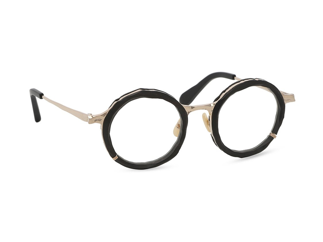 Masahiro Maruyama Black Mm-0104 Textured Round Acetate Sunglasses
