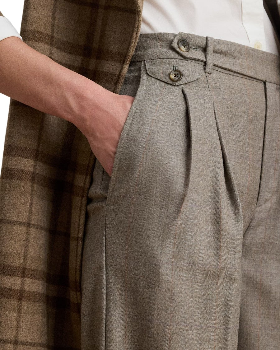 Lauren Ralph Lauren Full-Length Pleated Trousers With High Waist