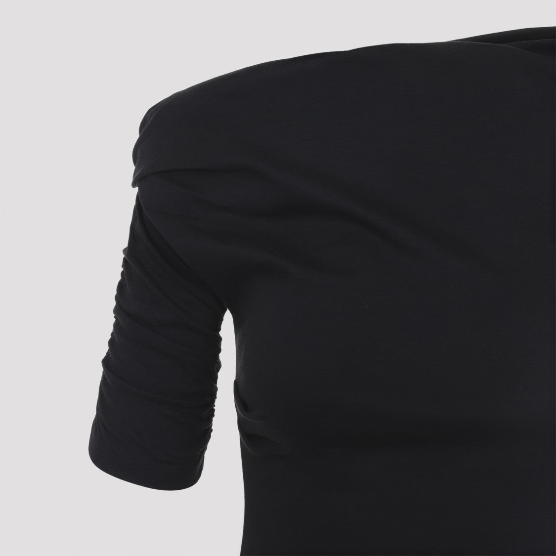 Jacquemus The Drapeado Black Cotton Mini Dress