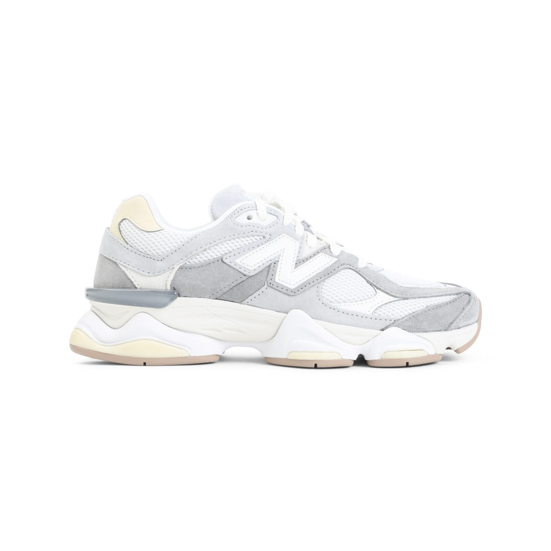 New Balance 9060 Grey Leather Sneakers