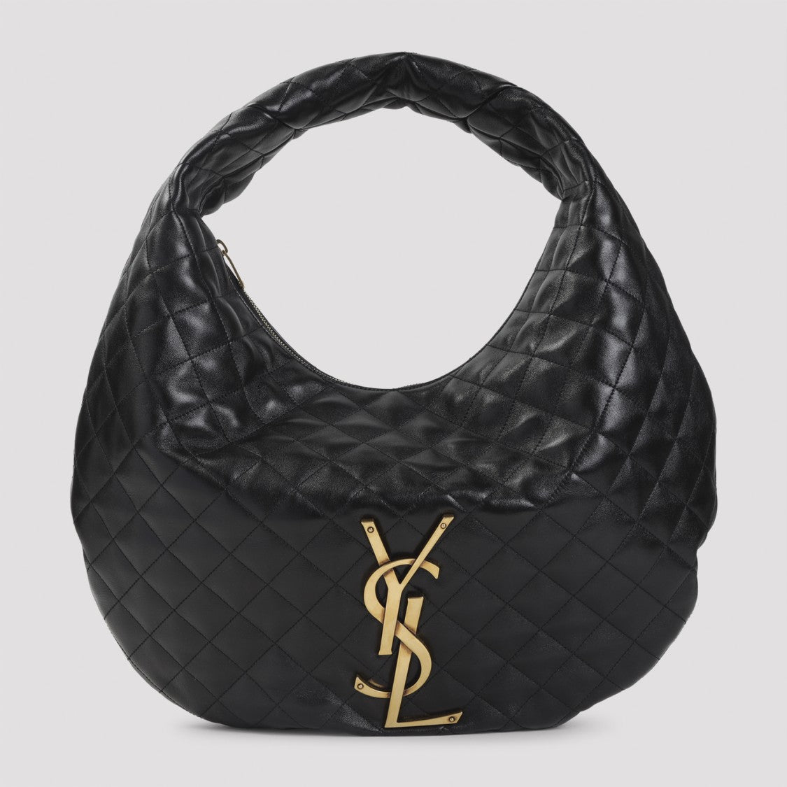 Saint Laurent Quilted Crescent Handbag