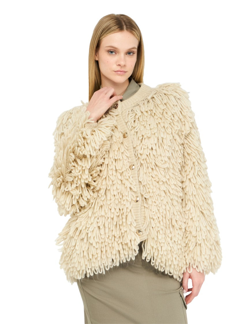 Liu Jo Textured Button-Up Coat