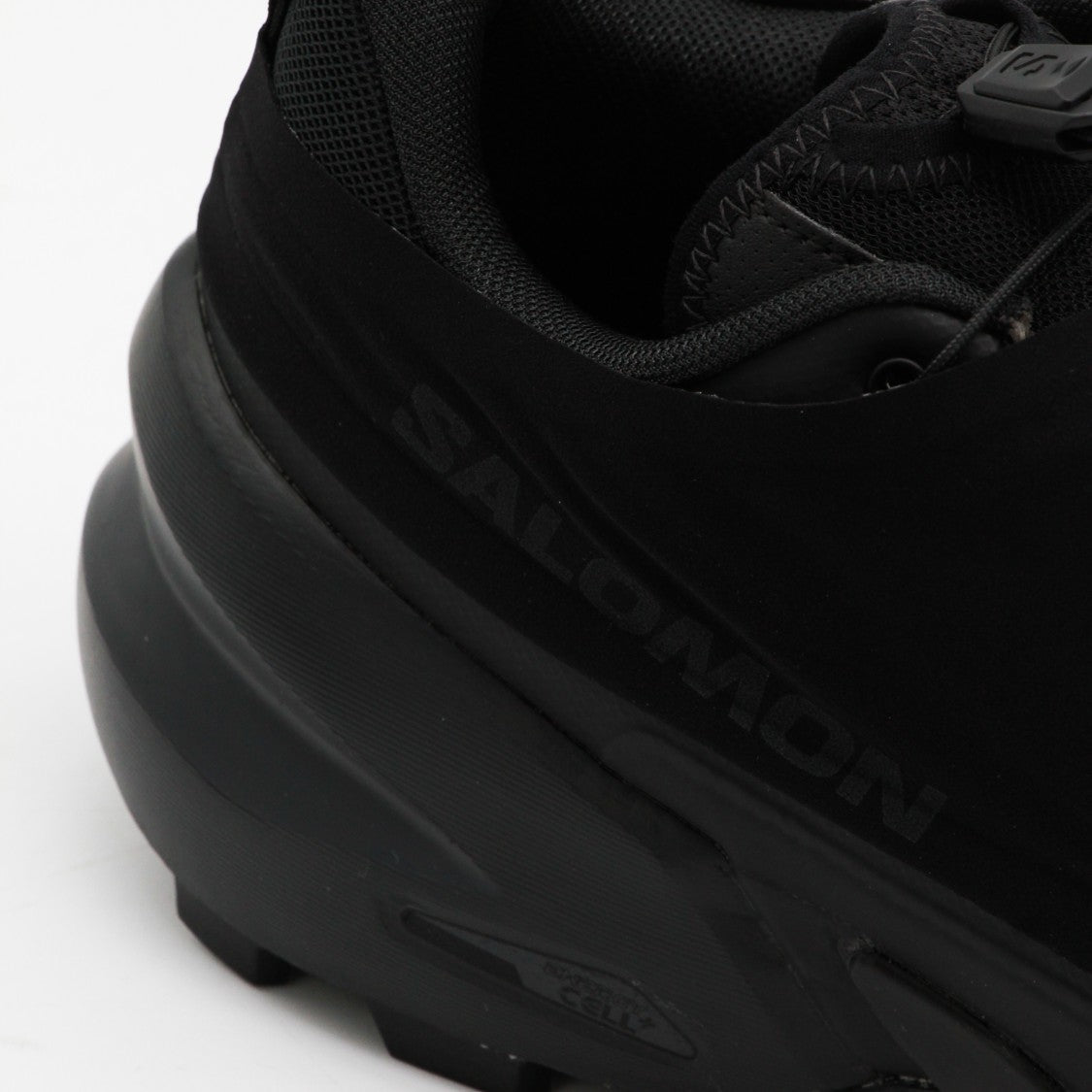 Mm6 By Maison Margiela X Salomon Chunky Black Sneakers With Toggle Lace System And Textured Sole