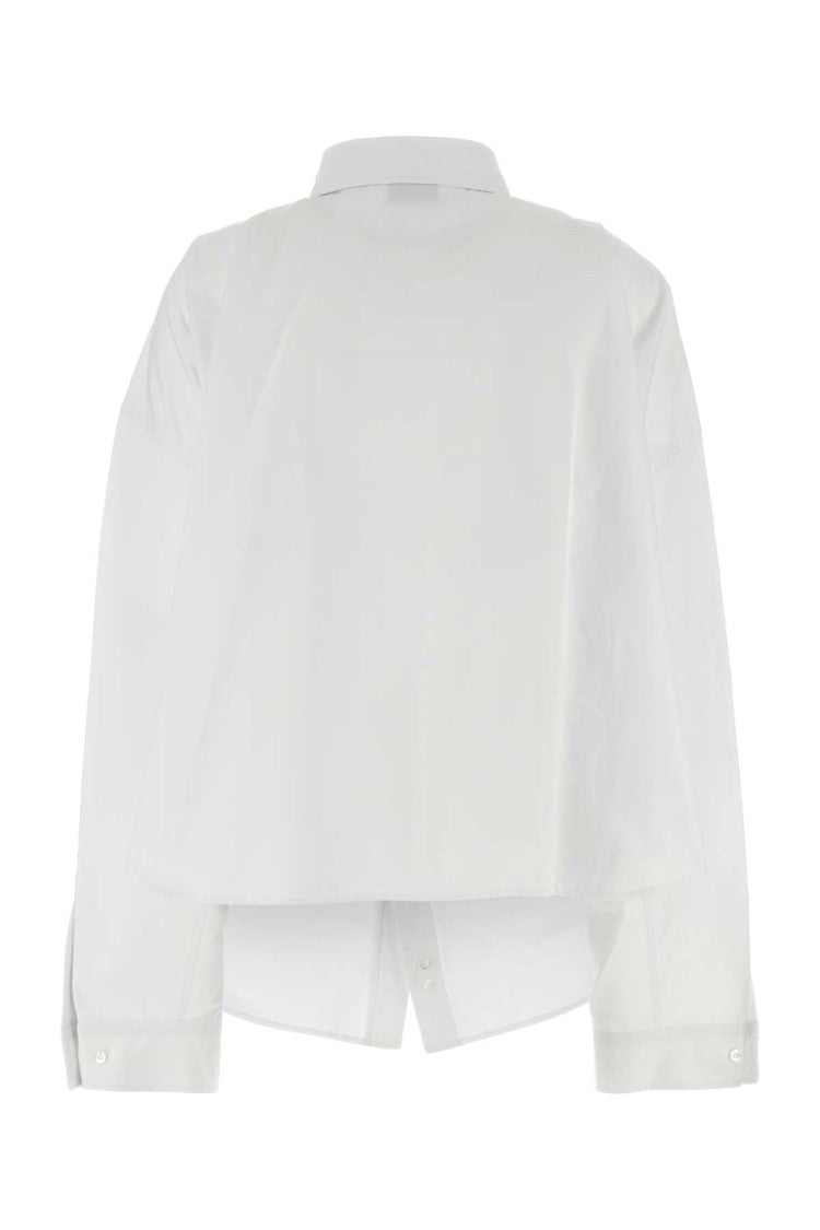 Balenciaga White Poplin Oversize Shirt