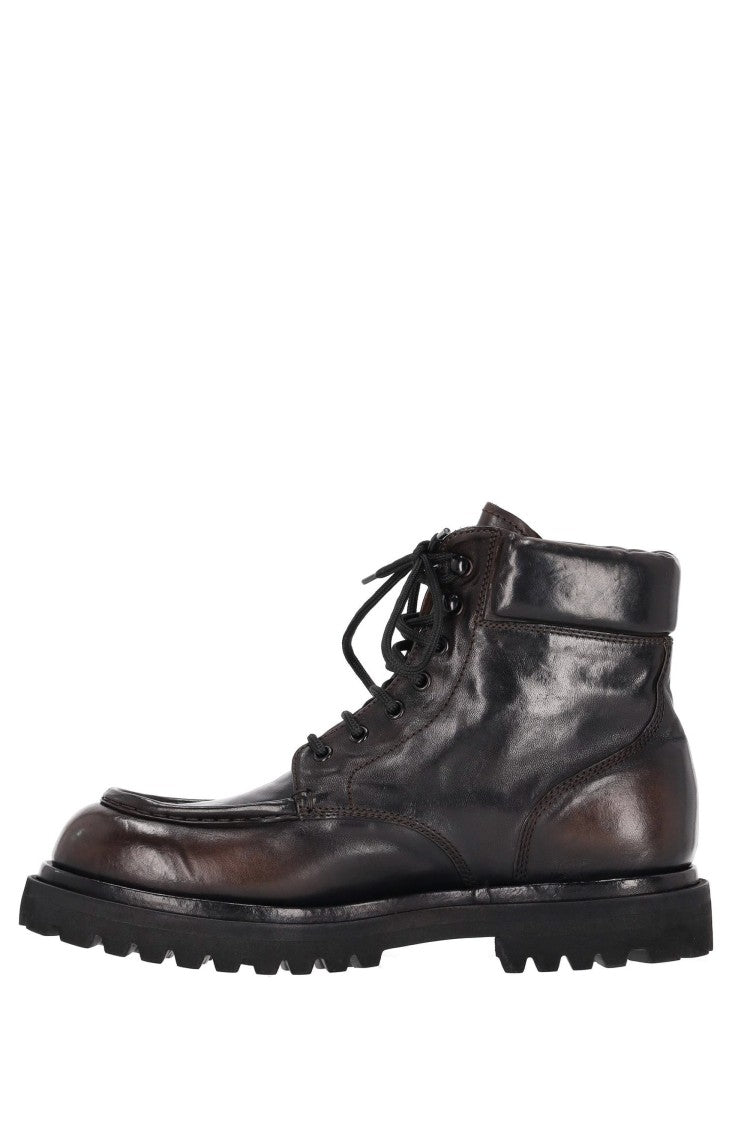 Officine Creative St Moritz Sole Leather Ankle Boots