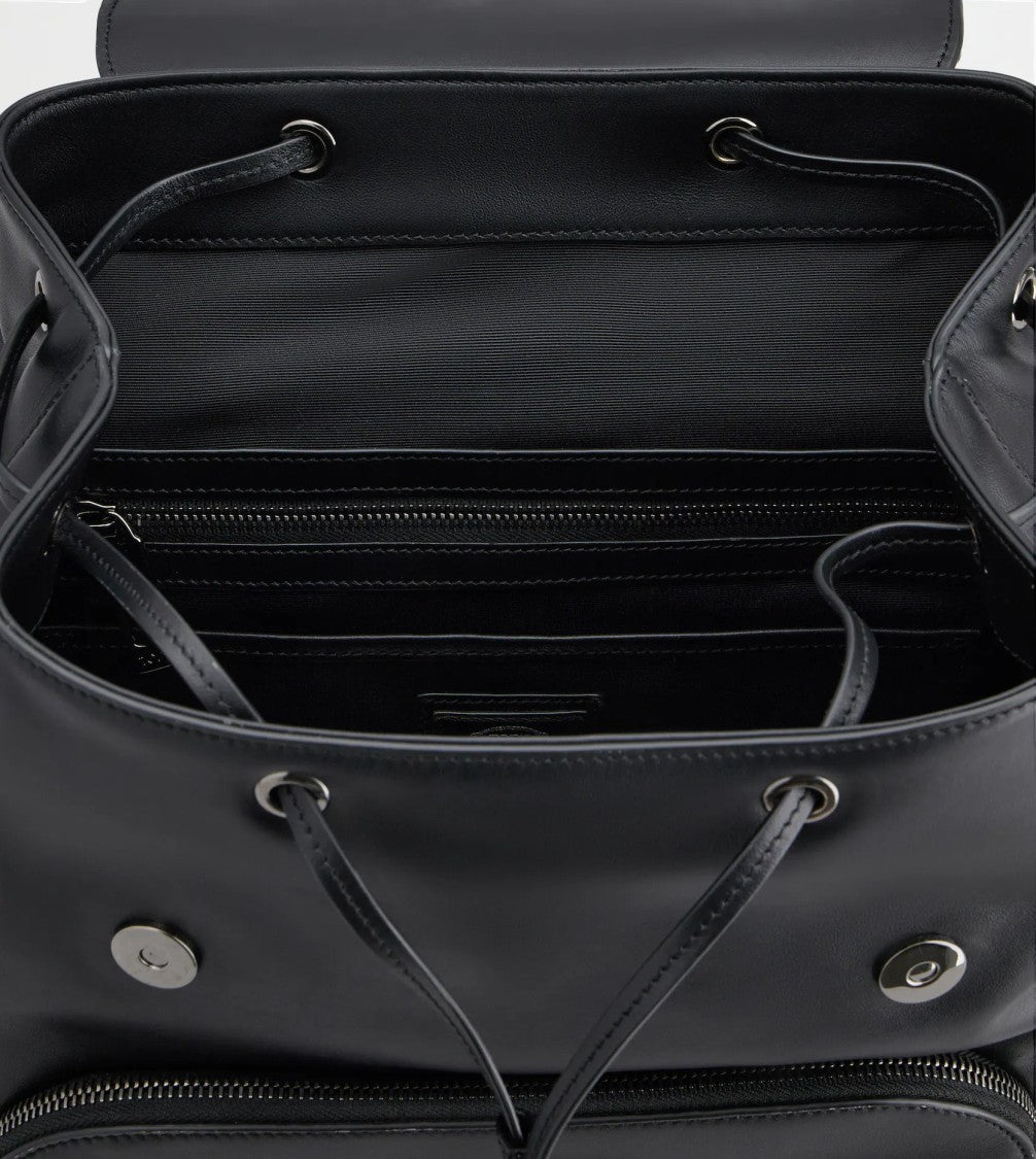Tod's Calfskin Leather Backpack With Subtle Logo Detail