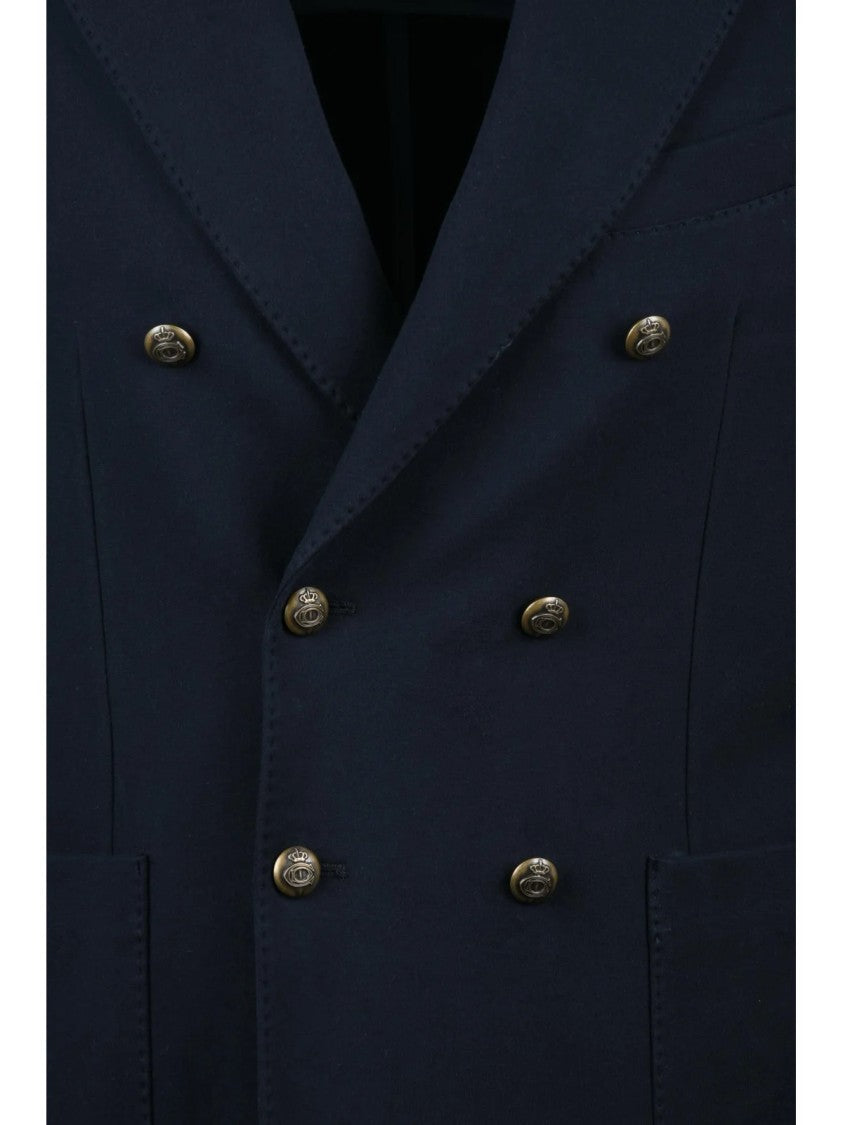 Circolo 1901 Double-Breasted Jacket In Stretch Cotton With Unlined Design