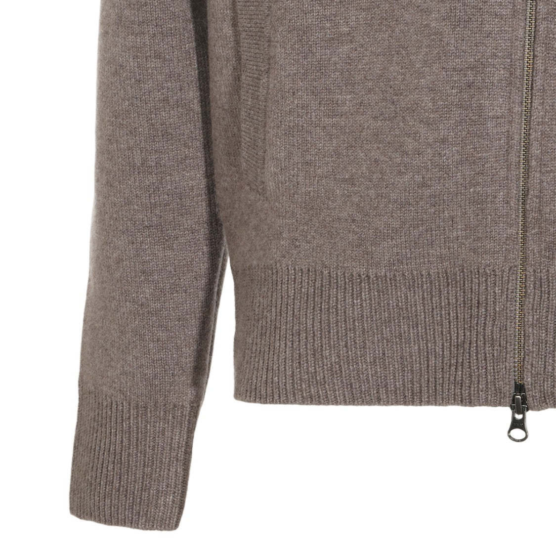 Lisa Yang Full-Zip Smooth Knit Sweater