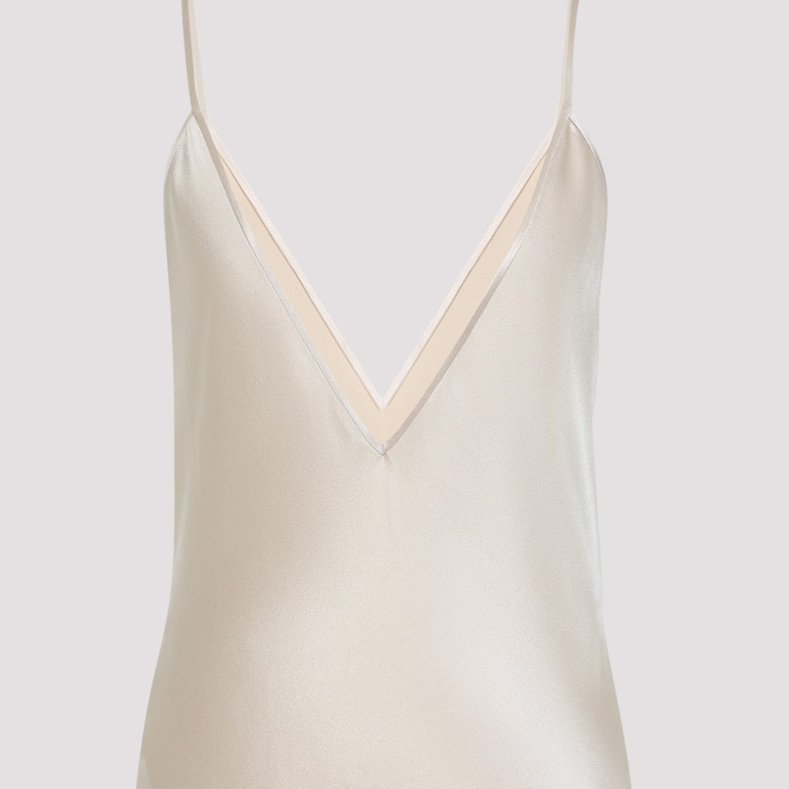 Saint Laurent Beige Nude Silk Dress