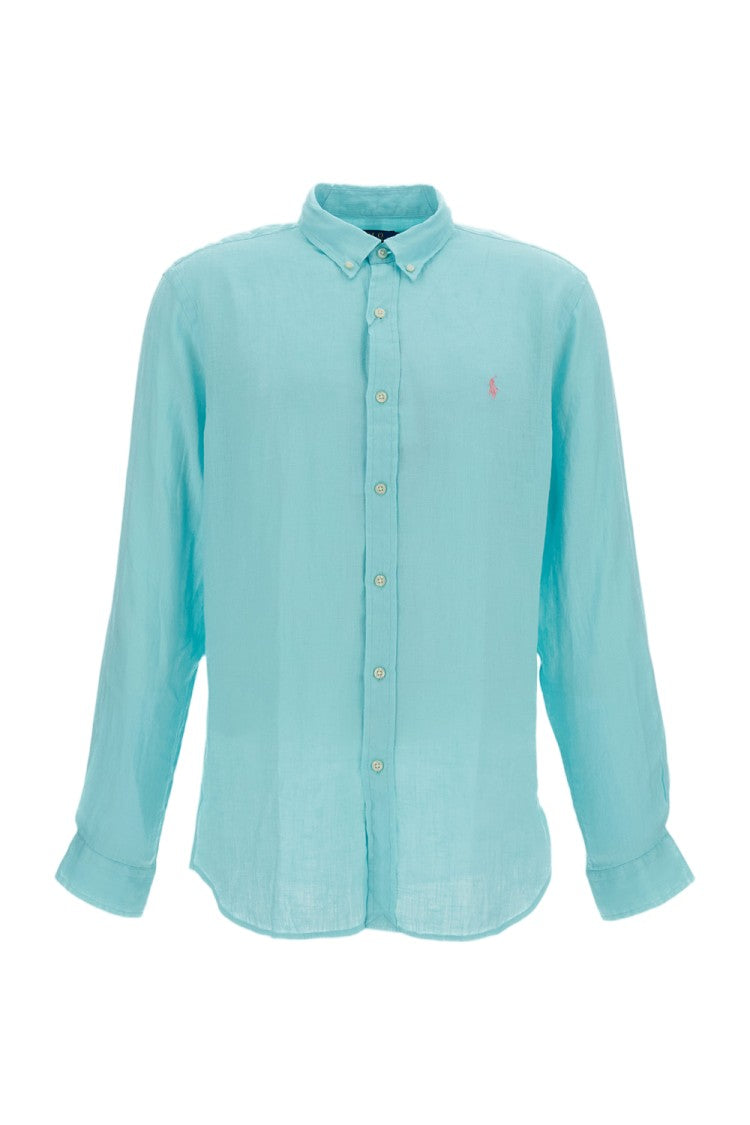 Polo Ralph Lauren Lightweight Tailored Linen Shirt With Embroidered Logo